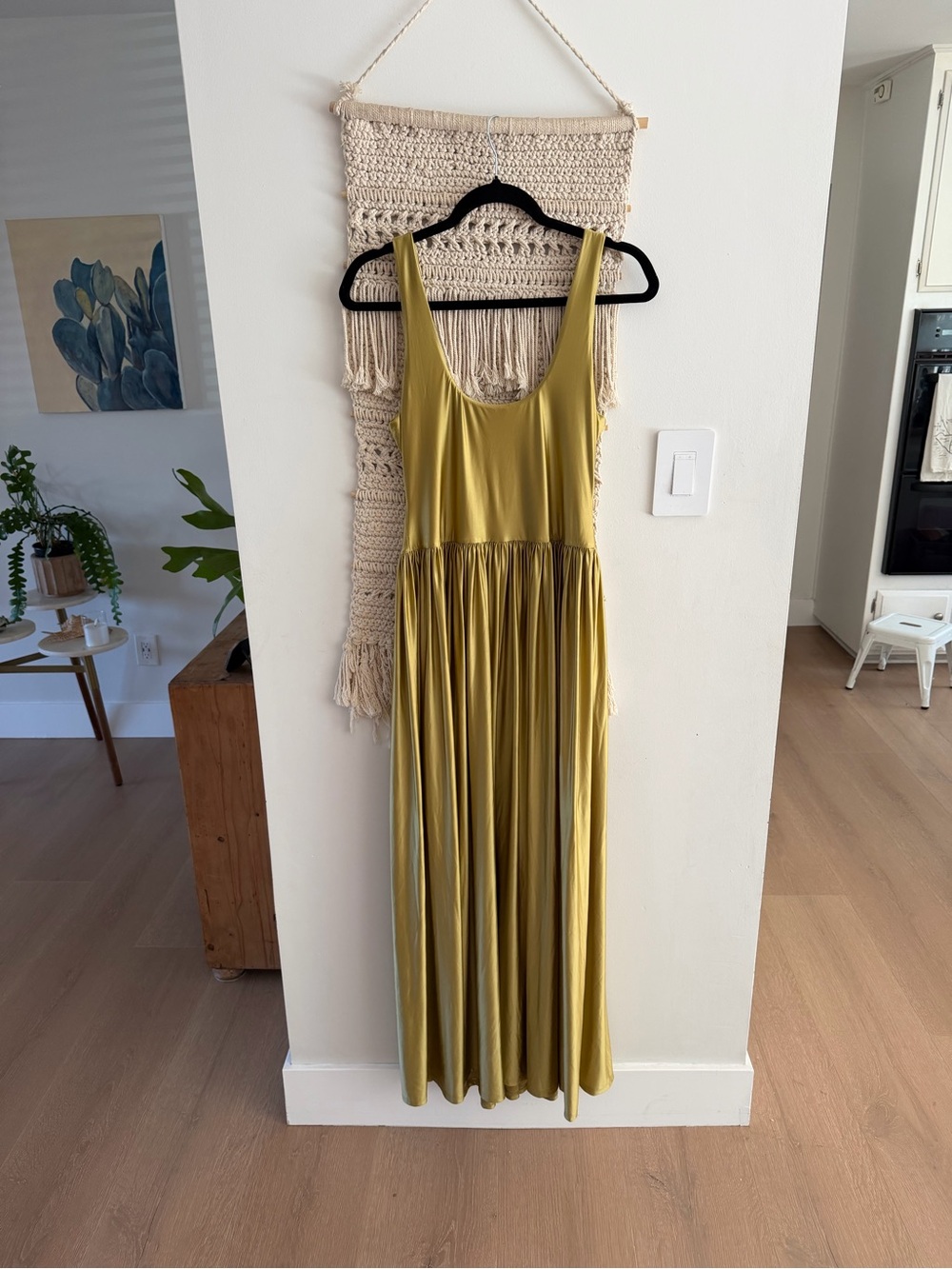 Delfi Collective Olive green Oriana satin basque waist maxi dress - Picture 10 of 10